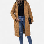 Women’s Long Quilted Hooded Jacket