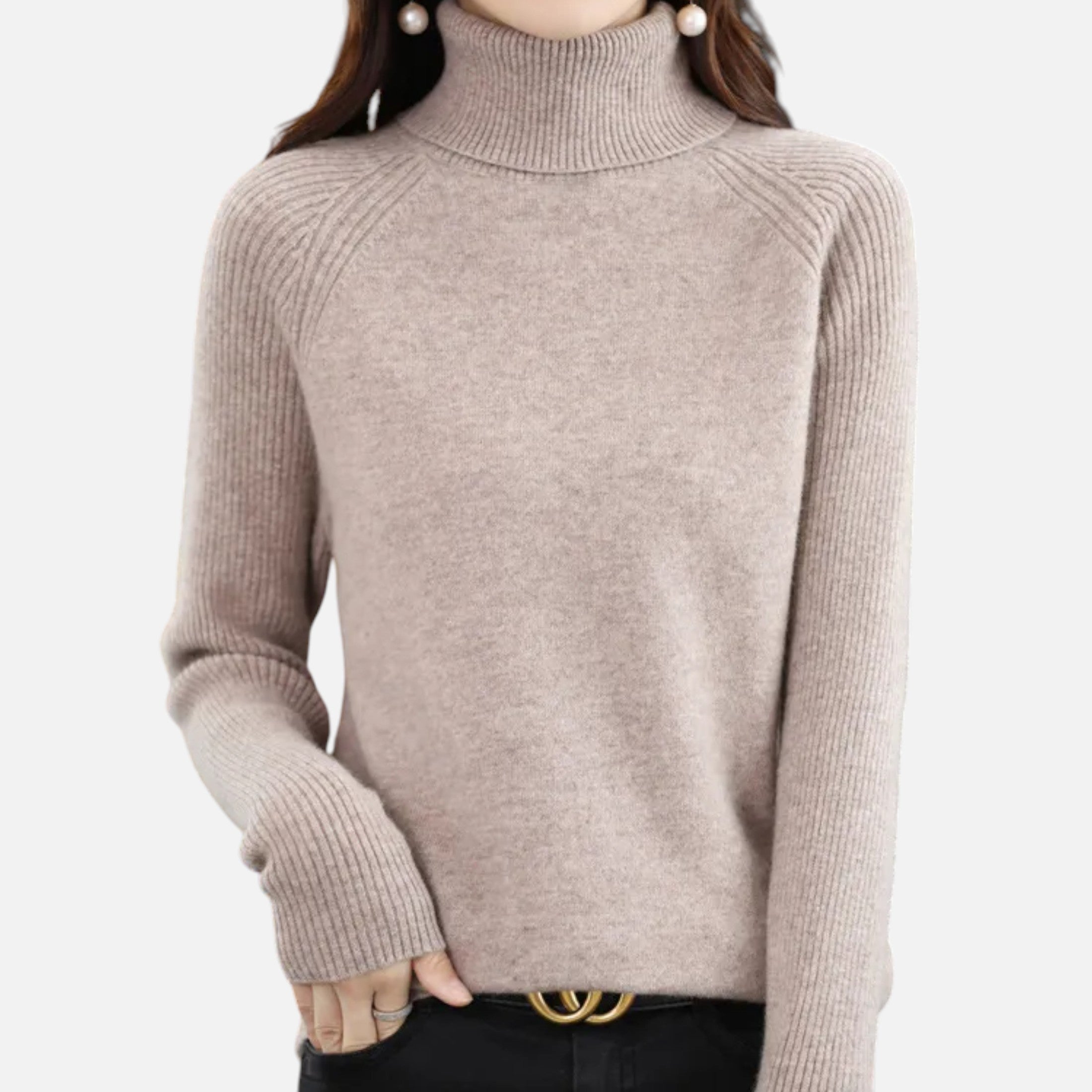Women’s Turtleneck Sweater Raglan Sleeve