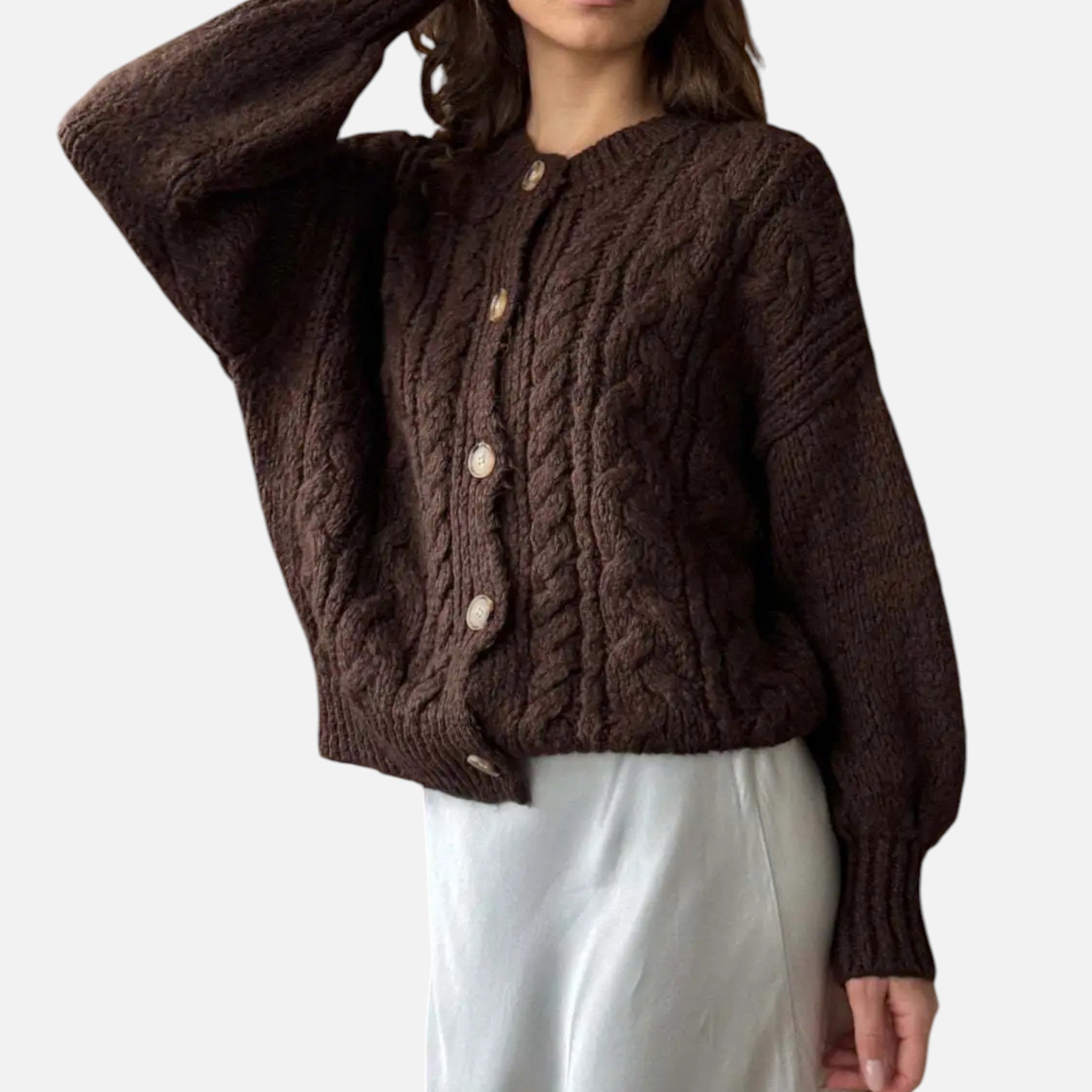 Women’s Textured Knit Wool Cardigan