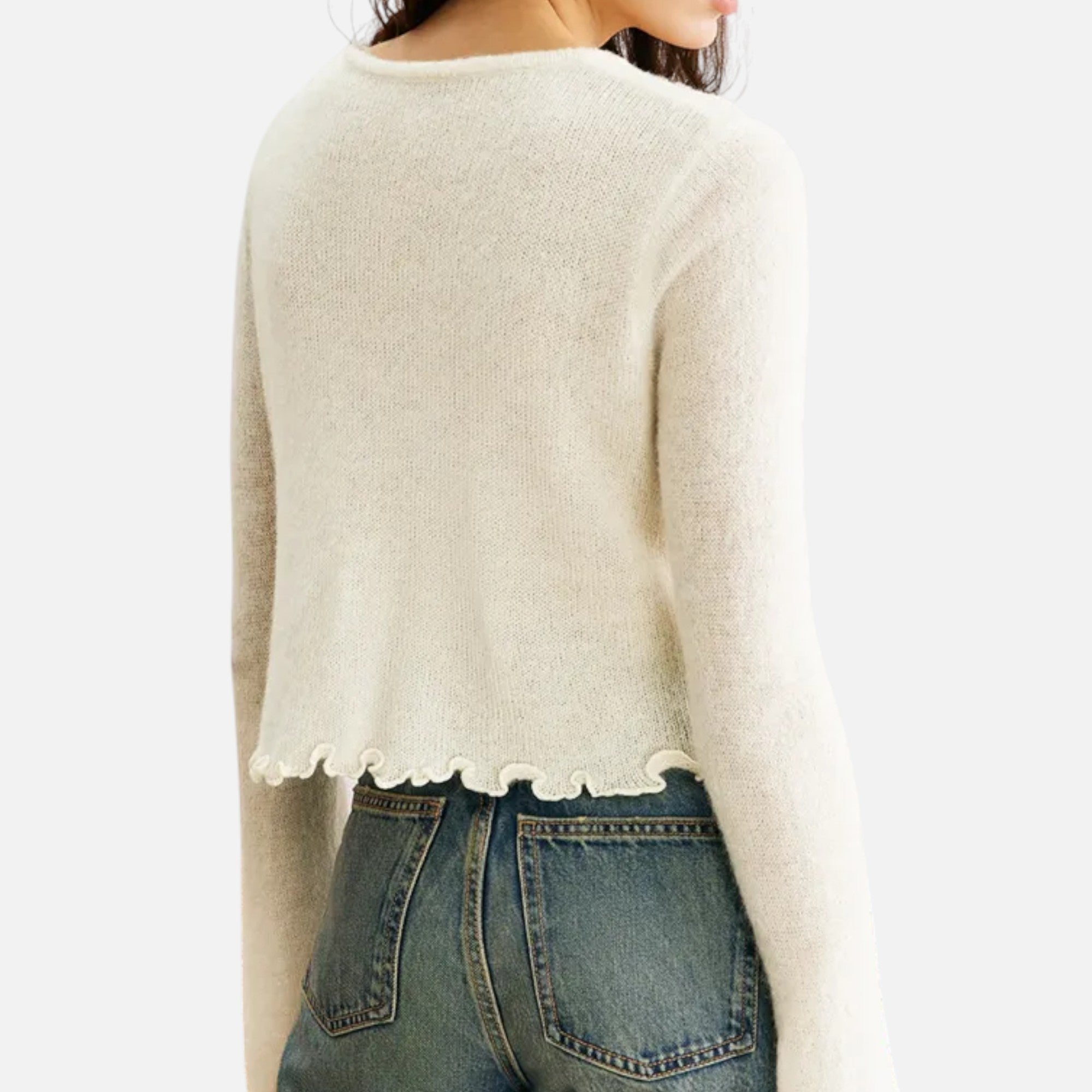 Women's Slim-Fit Floral Knit Pullover