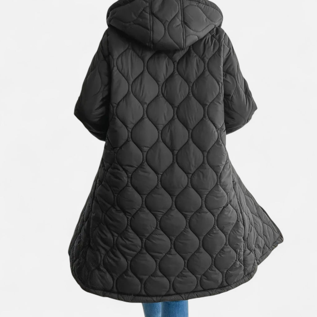 Women’s Long Quilted Hooded Jacket