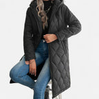 Women’s Long Quilted Hooded Jacket