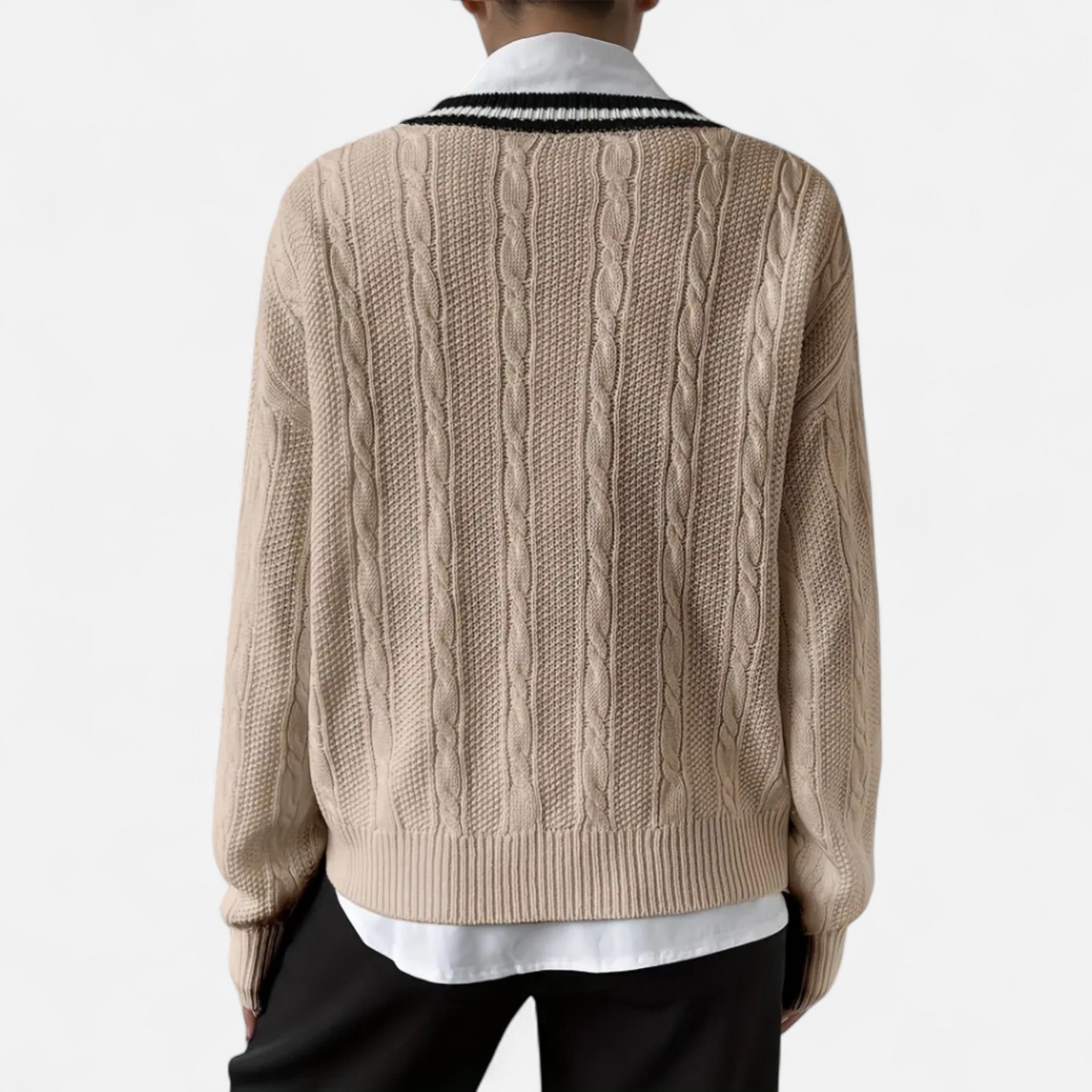 Women’s V-Neck Knitted Pullover