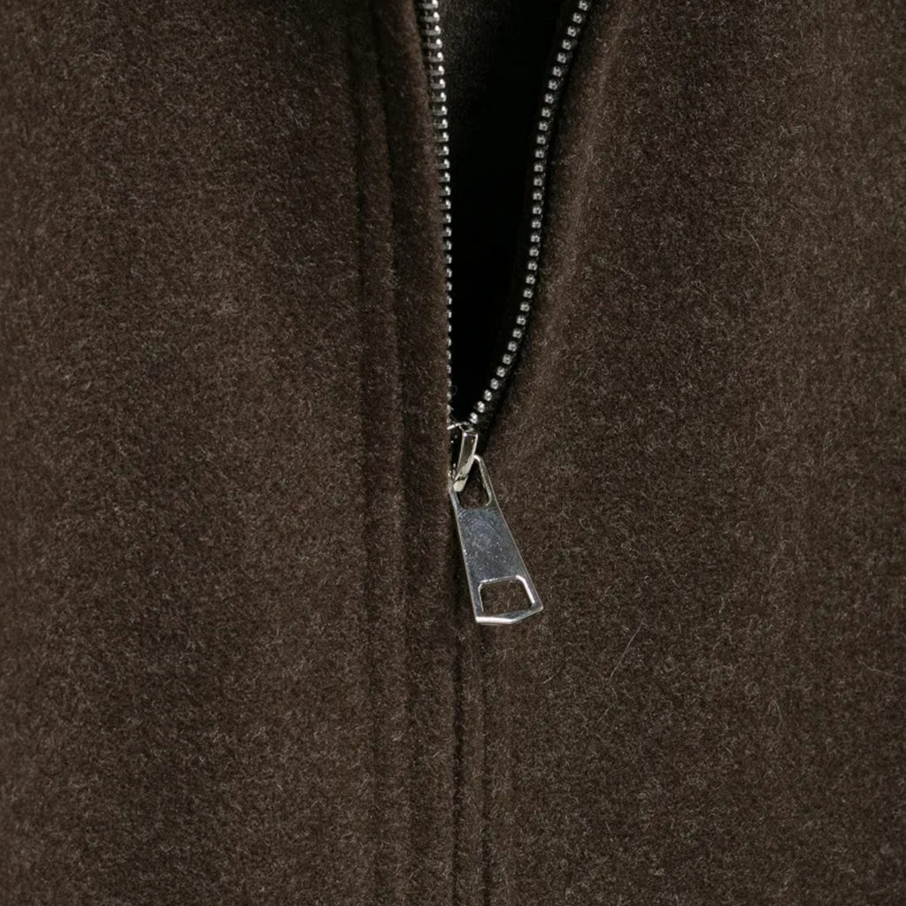 Women’s Woolen Lapel Zipper Jacket