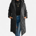Women’s Long Quilted Hooded Jacket