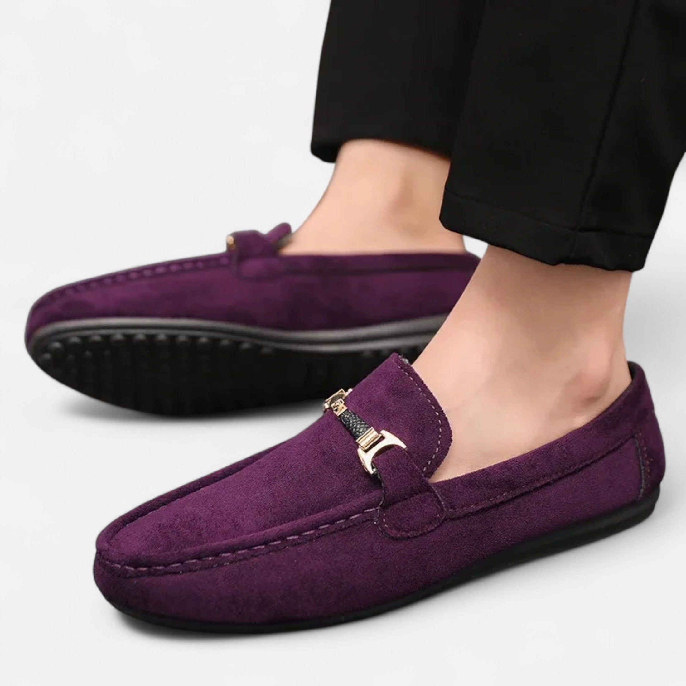 Men’s Loafers Elegant Buckle Detail