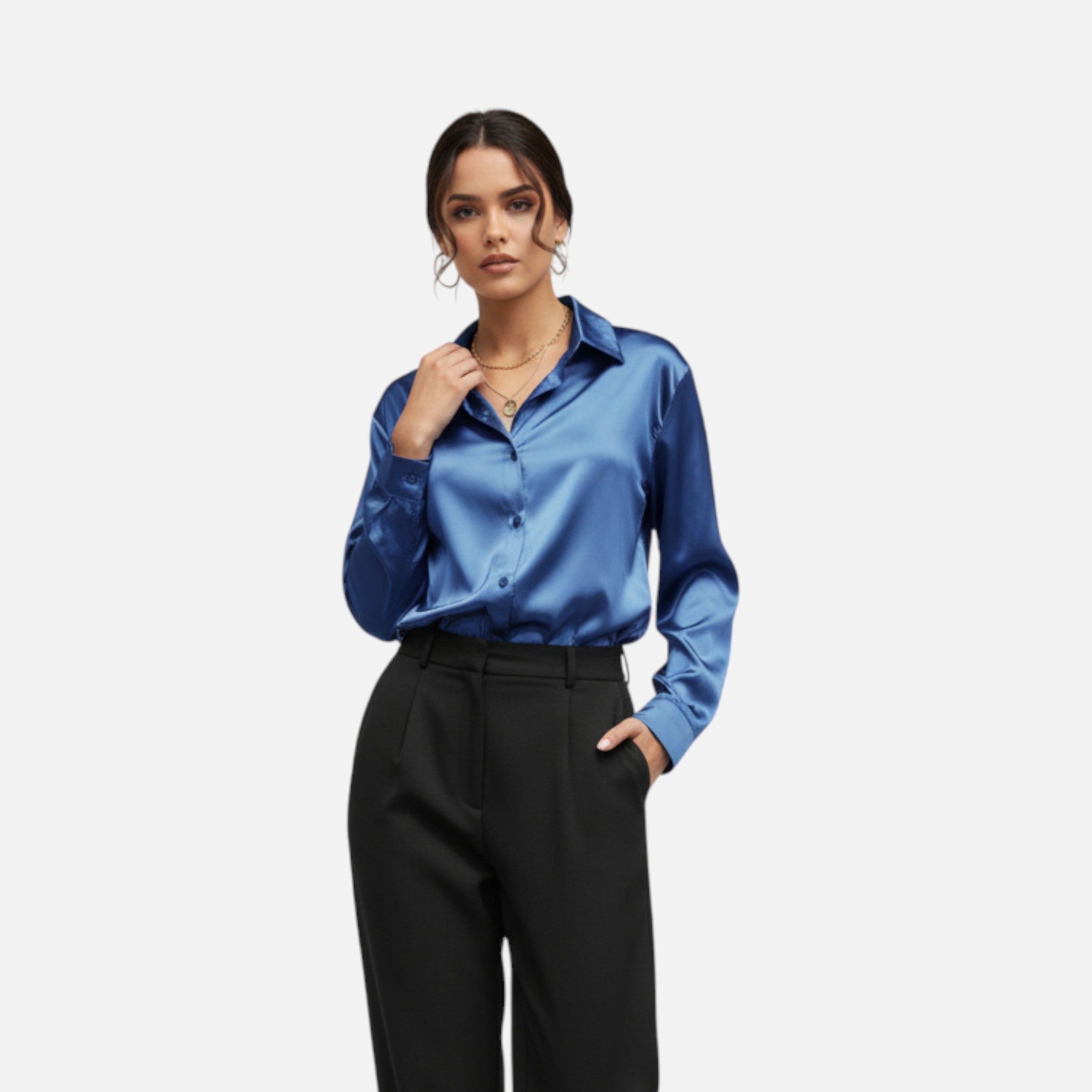Women’s Satin Blouse Glossy Elegance