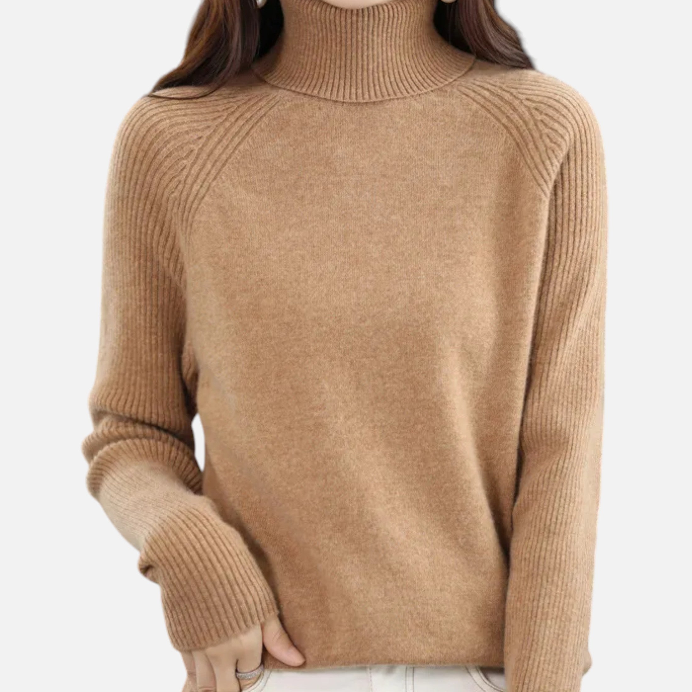 Women’s Turtleneck Sweater Raglan Sleeve