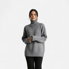 Women’s Knit Turtleneck Sweater Solid Colour Style