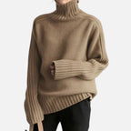 Women’s Knit Turtleneck Sweater Solid Colour Style