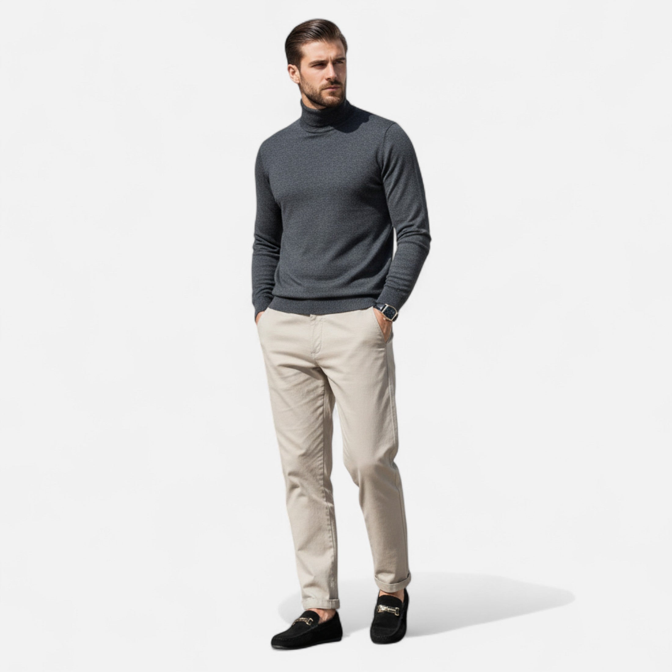 Men’s Loafers Elegant Buckle Detail