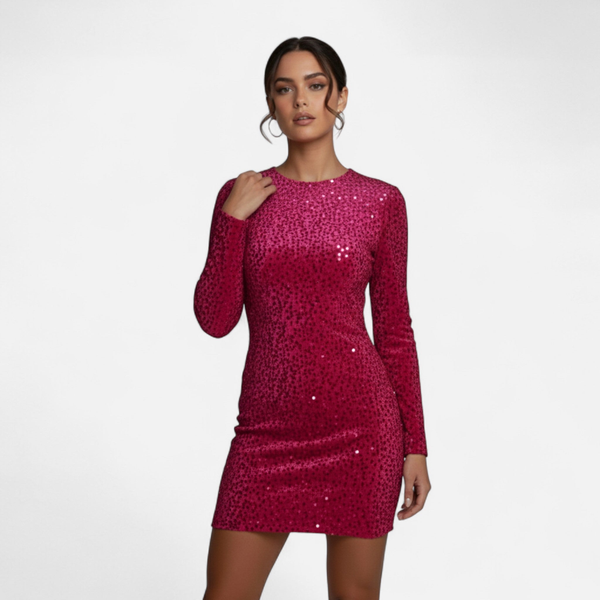 Women’s Sequin Bodycon Long-Sleeve Mini Dress