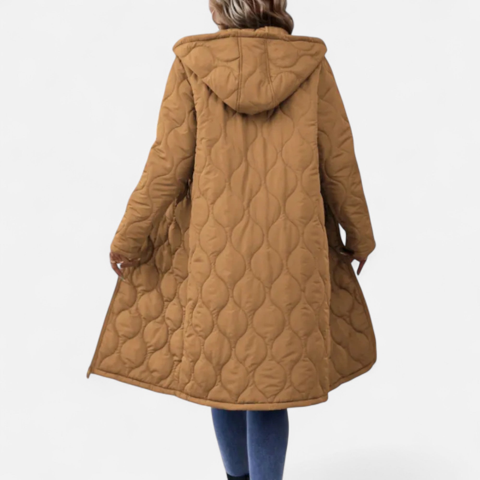 Women’s Long Quilted Hooded Jacket