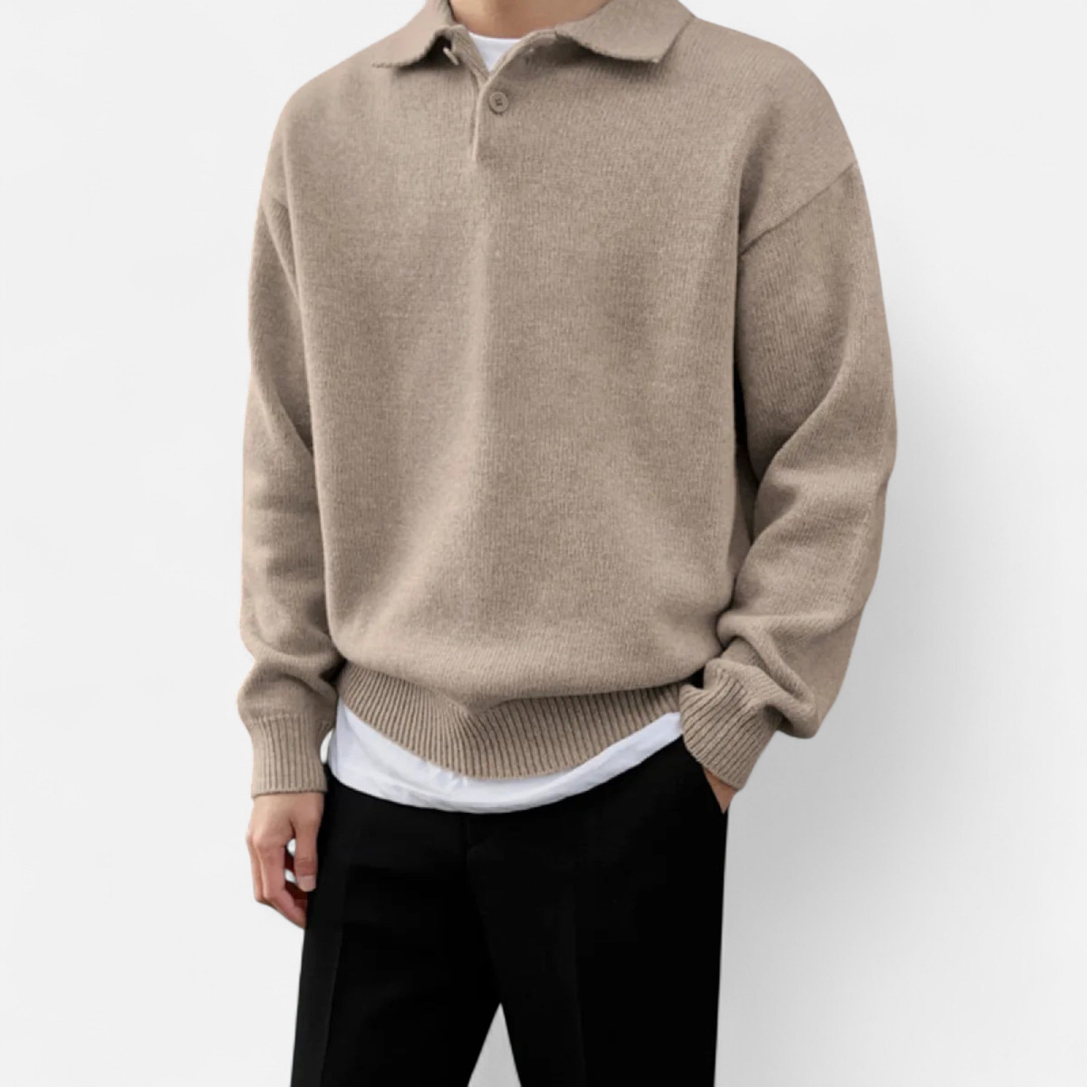 Men’s Knit Sweater Lapel Heritage