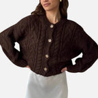 Women’s Textured Knit Wool Cardigan