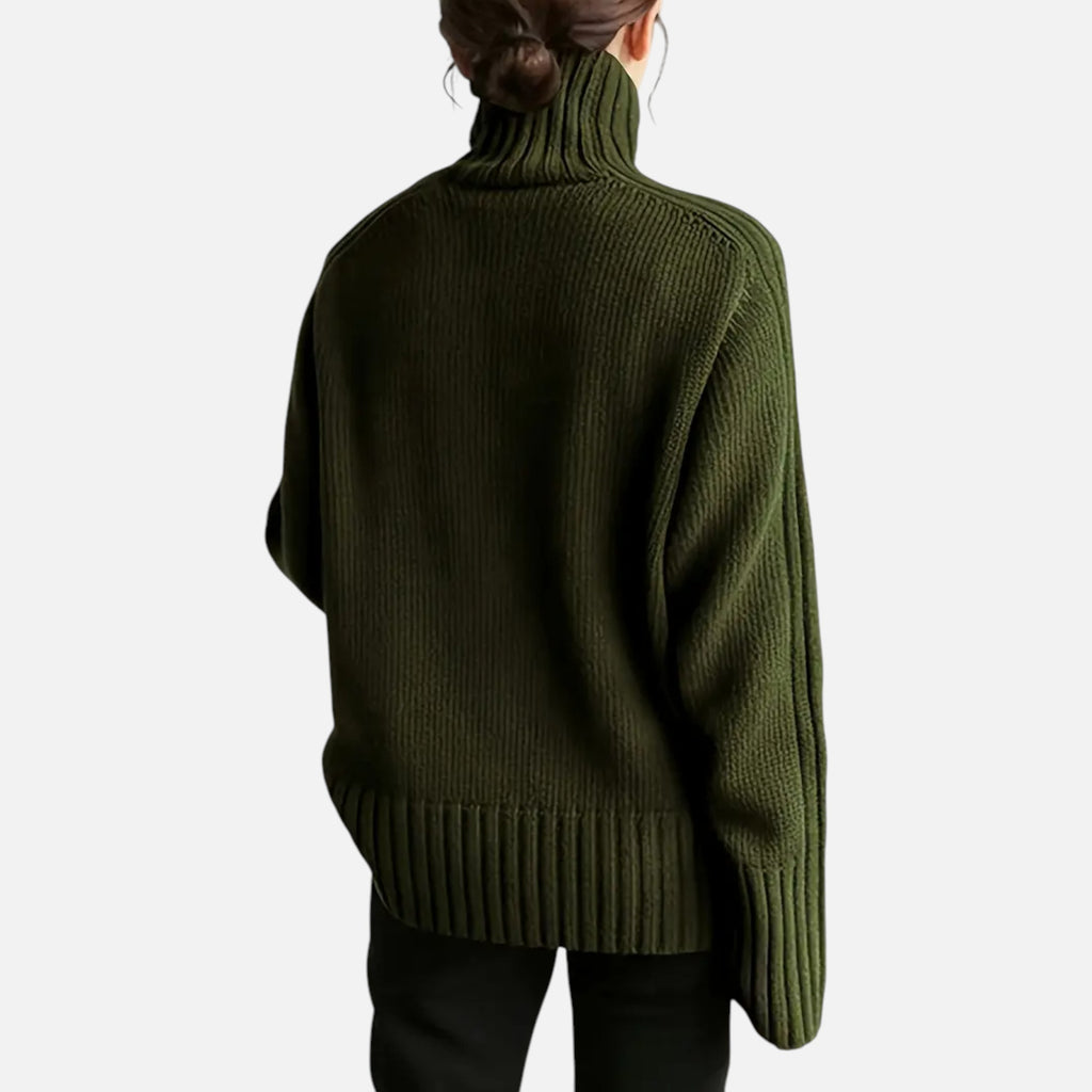 Women’s Knit Turtleneck Sweater Solid Colour Style