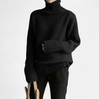Women’s Knit Turtleneck Sweater Solid Colour Style