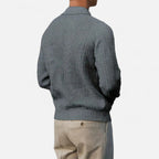Men’s Long Sleeve Knit Polo Sweater Timeless