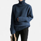 Women’s Knit Turtleneck Sweater Solid Colour Style