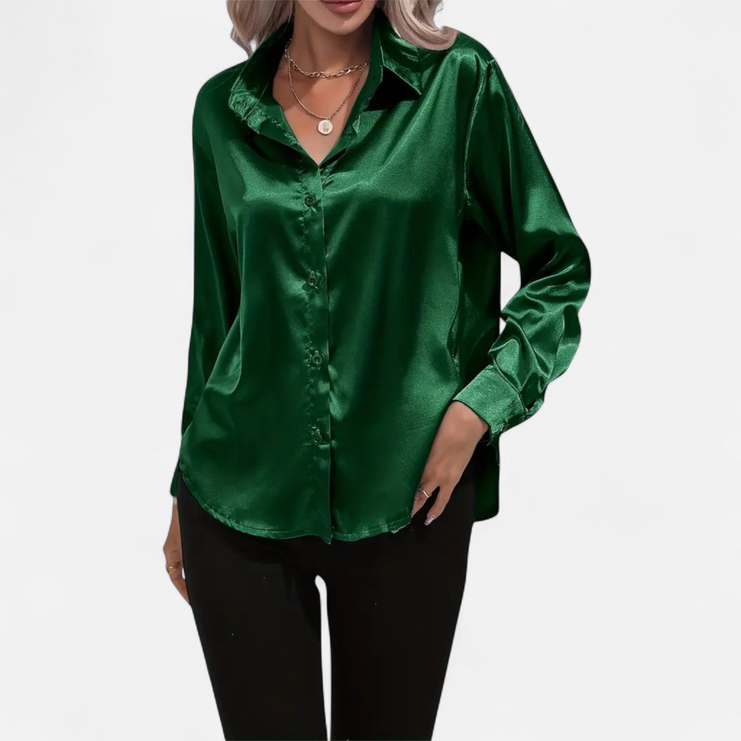 Women’s Satin Blouse Glossy Elegance