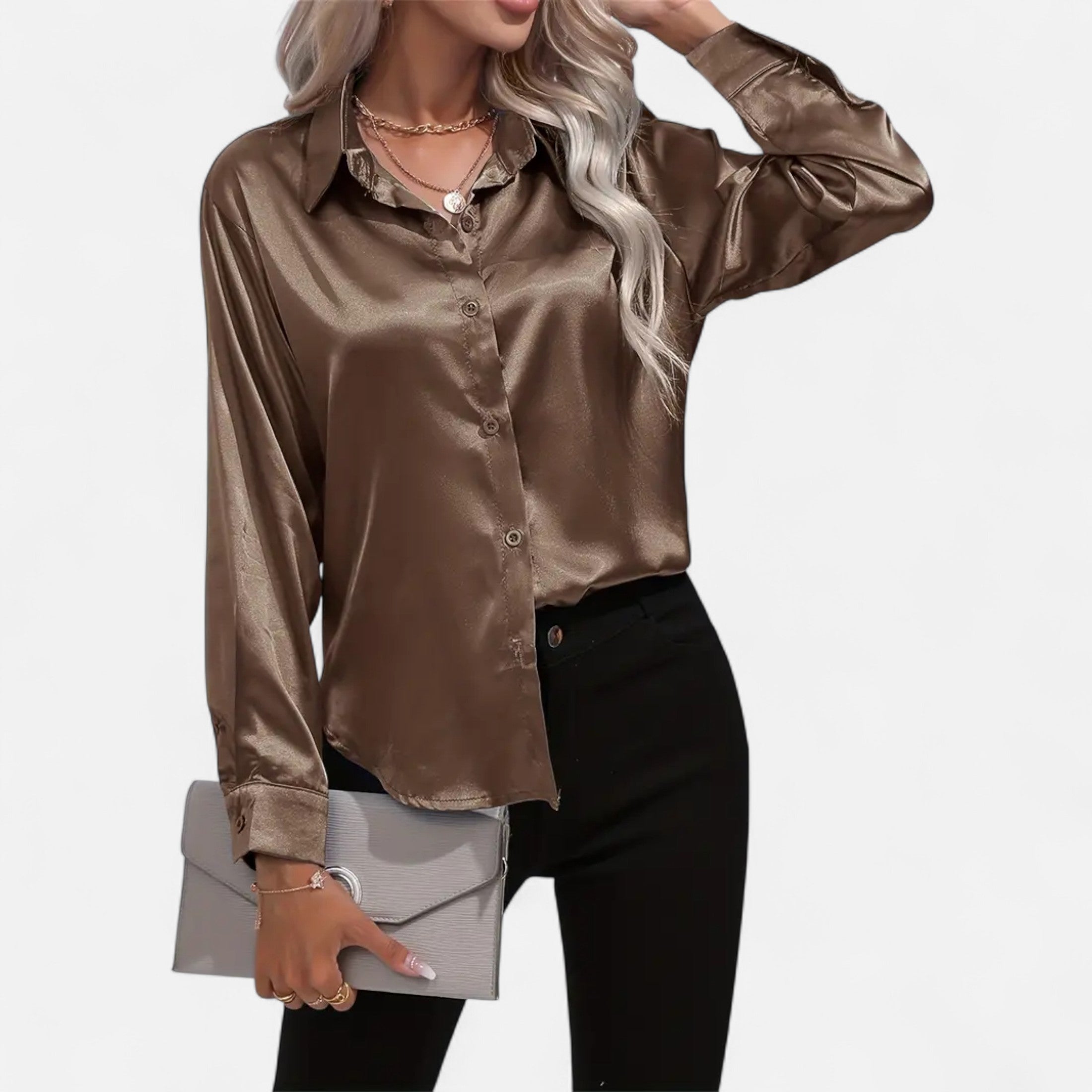 Women’s Satin Blouse Glossy Elegance