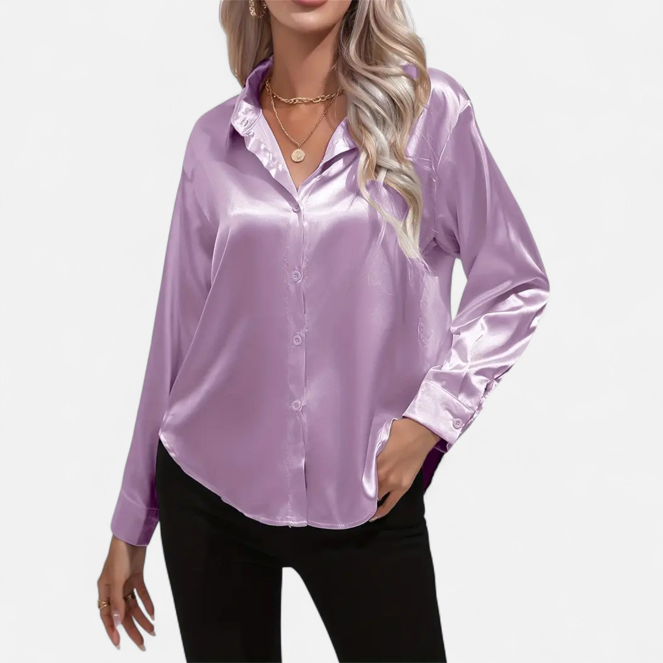 Women’s Satin Blouse Glossy Elegance