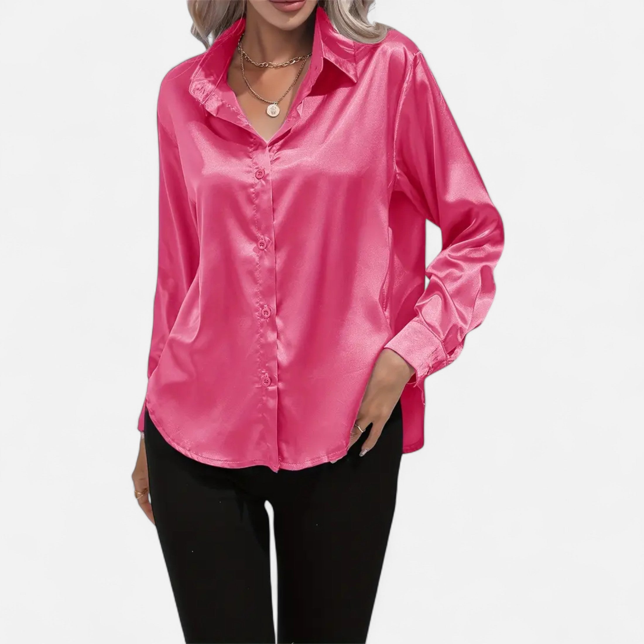 Women’s Satin Blouse Glossy Elegance