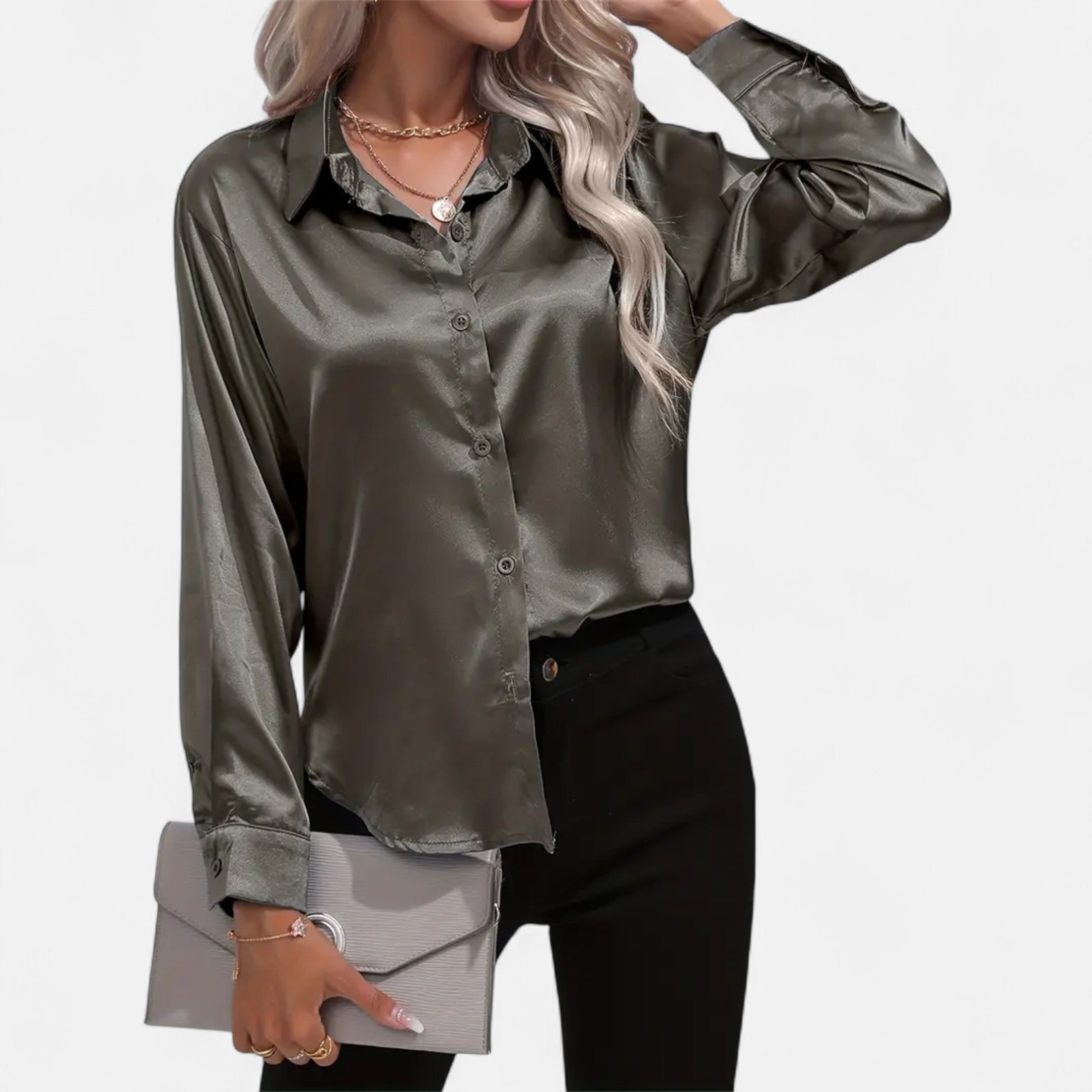 Women’s Satin Blouse Glossy Elegance