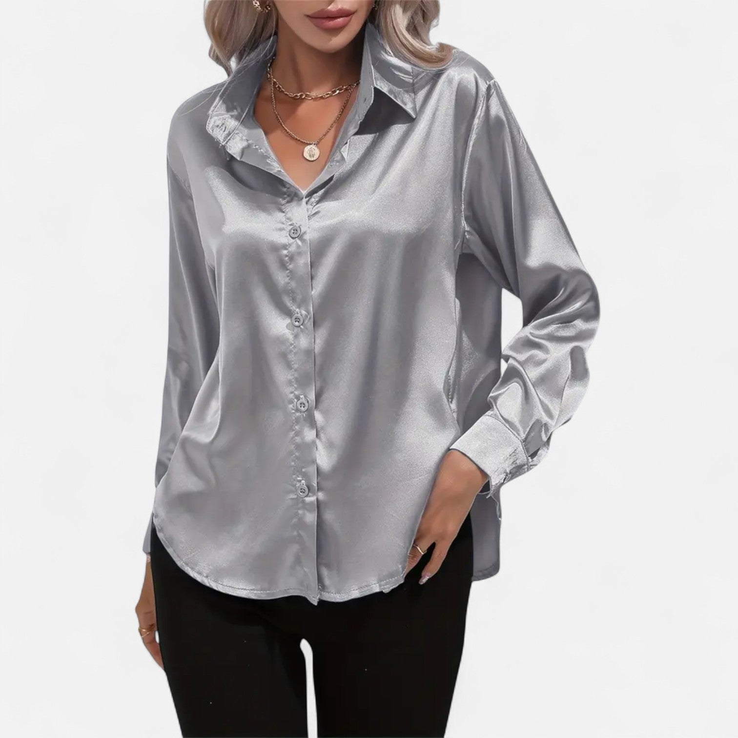 Women’s Satin Blouse Glossy Elegance