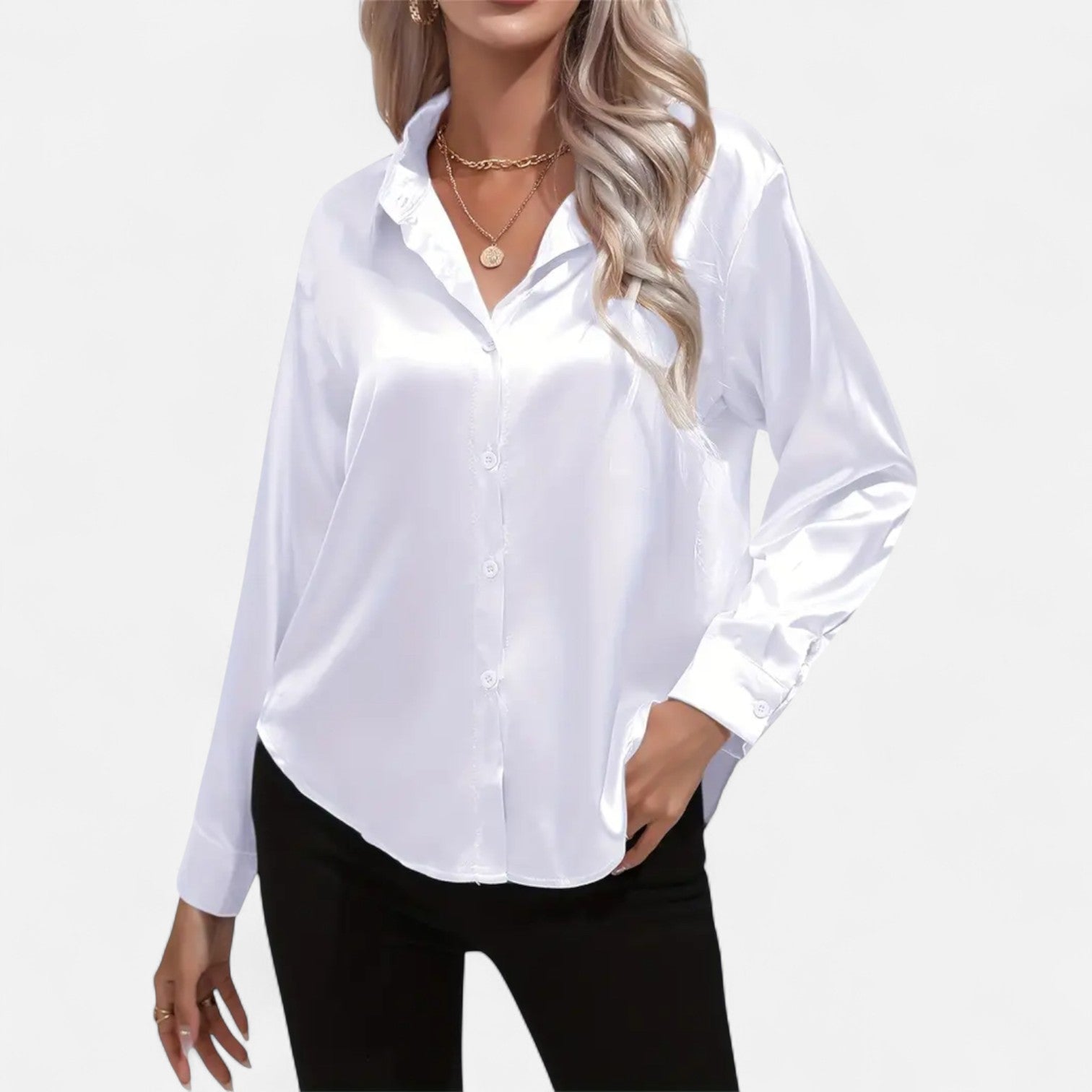 Women’s Satin Blouse Glossy Elegance