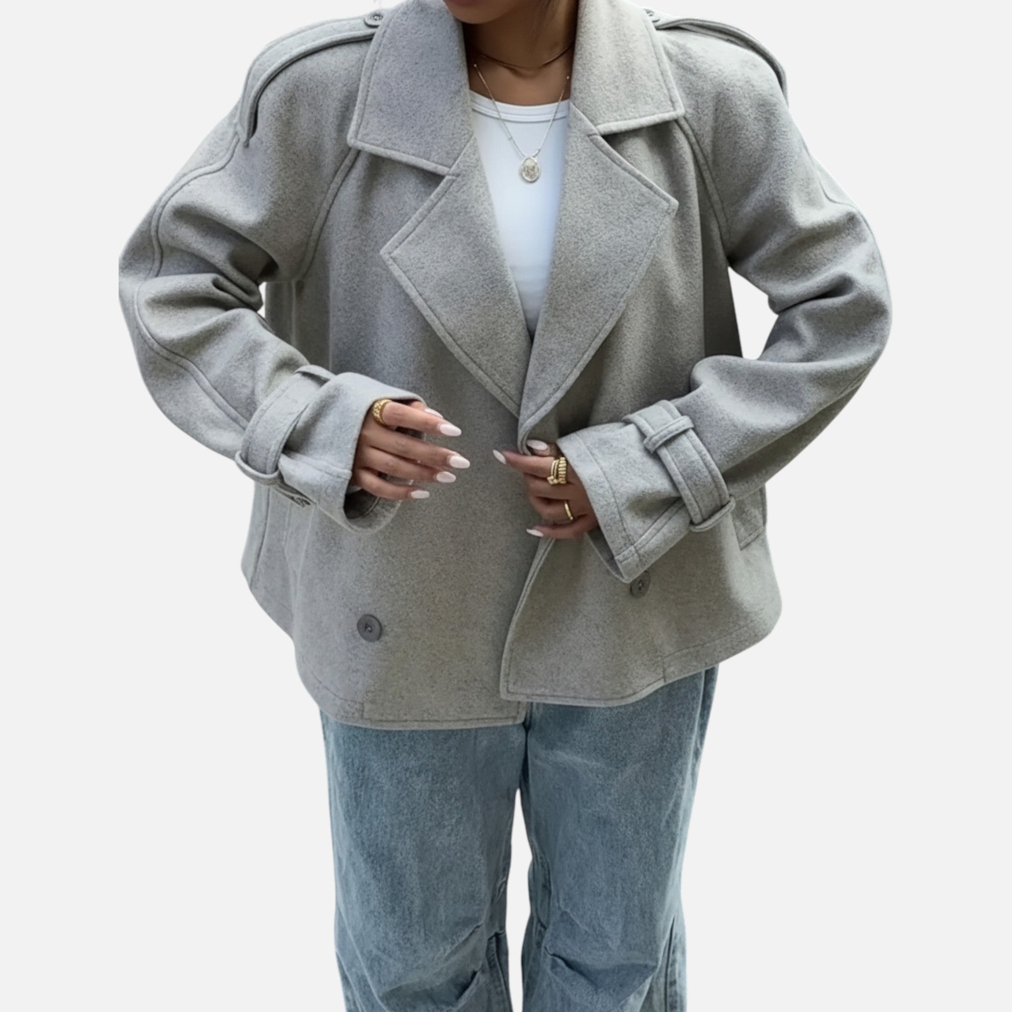 Women’s Double-Breasted Tweed Coat