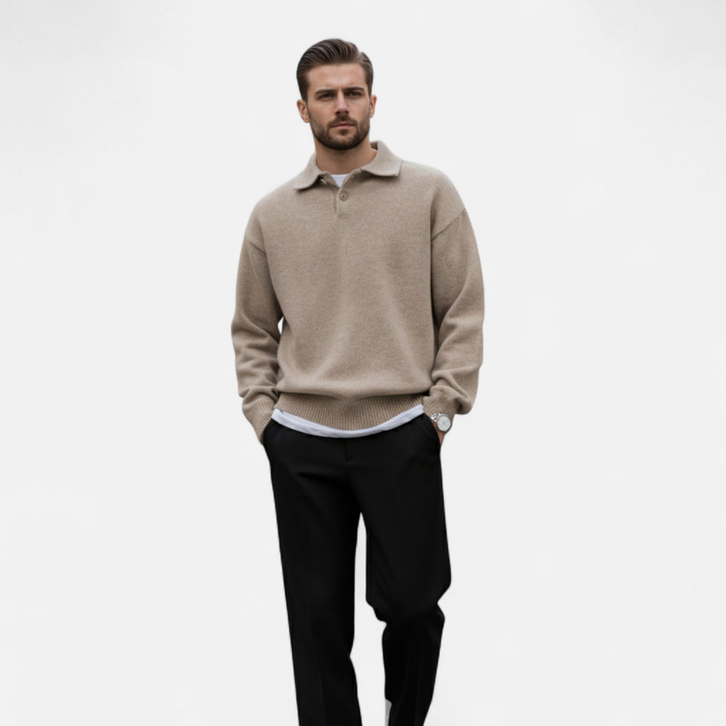 Men’s Knit Sweater Lapel Heritage
