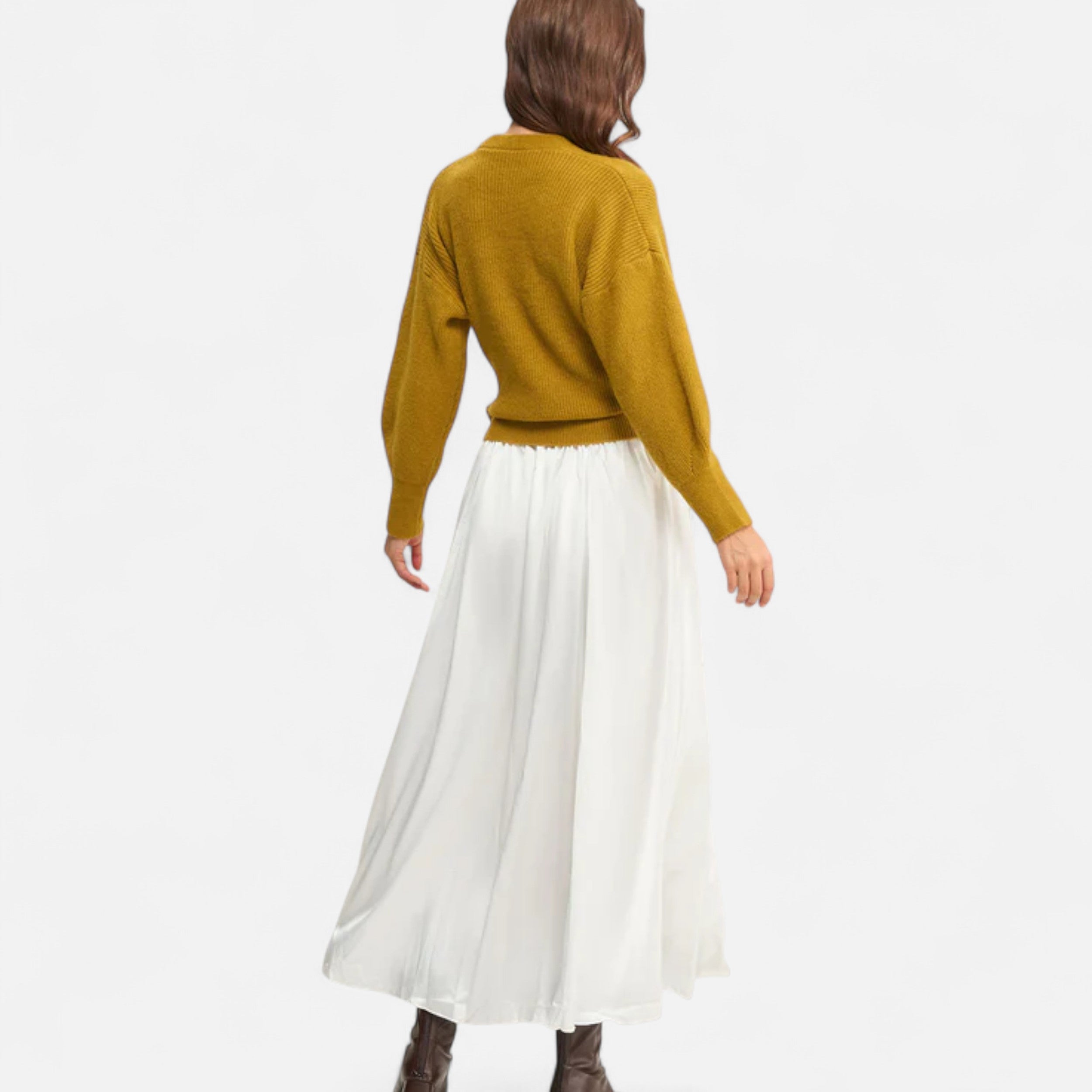 Women’s V-Neck Drawstring Knit Cardigan