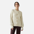 Women’s Textured Knit Wool Cardigan